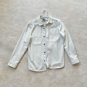 H&M White Overshirt Canvas Jacket